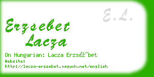 erzsebet lacza business card